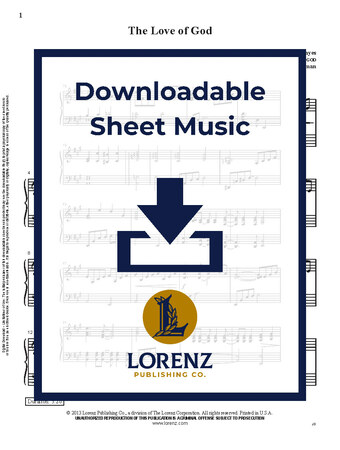 The Love of God - Piano Sheet Music (Digital download)