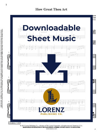 How Great Thou Art - Piano Sheet Music (Digital download)