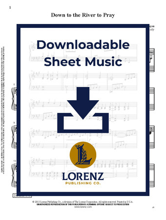 Down to the River to Pray - Piano Sheet Music (Digital download)