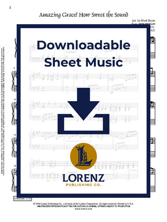 Amazing Grace! How Sweet the Sound - Piano Sheet Music (Digital download)