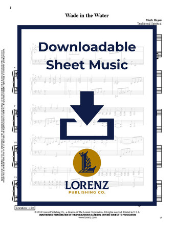 Wade in the Water - Piano Sheet Music (Digital download)
