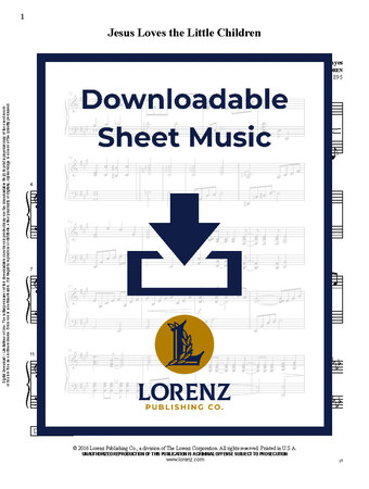 Jesus Loves the Little Children - Piano Sheet Music (Digital download)