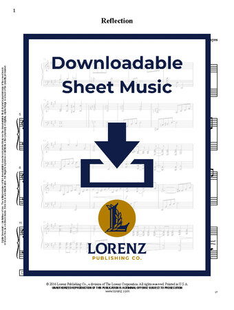 Reflection - Piano Sheet Music (Digital download)
