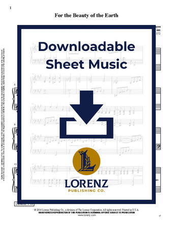 For the Beauty of the Earth - Piano Sheet Music (Digital download)