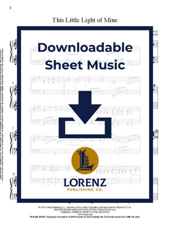 This Little Light of Mine - Piano Sheet Music (Digital download)