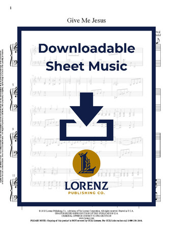 Give Me Jesus - Piano Sheet Music (Digital download)