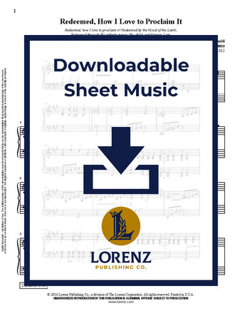 Redeemed, How I Love to Proclaim It - Piano Sheet Music (Digital download)