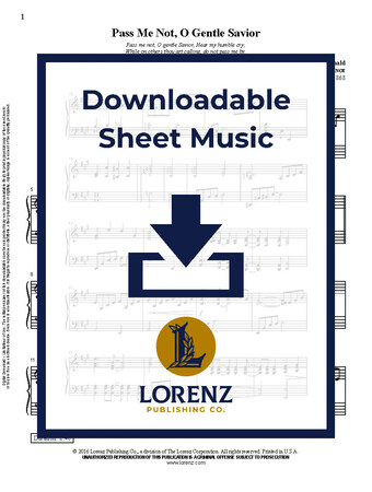 Pass Me Not, O Gentle Savior - Piano Sheet Music (Digital download)