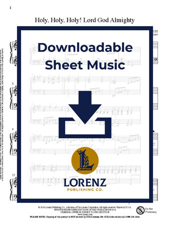 Holy, Holy, Holy! Lord God Almighty - Piano Sheet Music (Digital download)