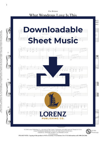 What Wondrous Love Is This - Piano Sheet Music (Digital download)
