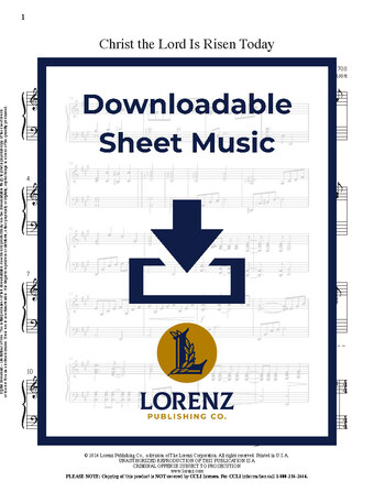 Christ the Lord Is Risen Today - Piano Sheet Music (Digital download)