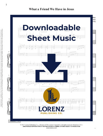 What a Friend We Have in Jesus - Piano Sheet Music (Digital download)