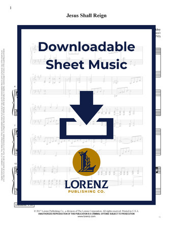 Jesus Shall Reign - Piano Sheet Music (Digital download)