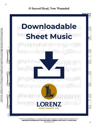 O Sacred Head, Now Wounded - Piano Sheet Music (Digital download)