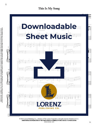 This Is My Song - Piano Sheet Music (Digital download)