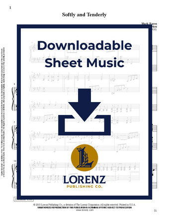 Softly and Tenderly - Piano Sheet Music (Digital download)