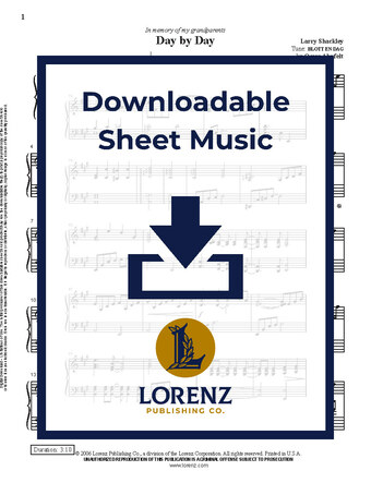 Day by Day - Piano Sheet Music (Digital download)