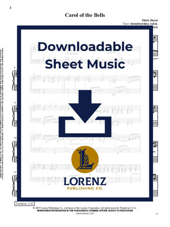 Carol of the Bells - Piano Sheet Music (Digital download)