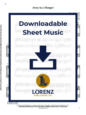 Away in a Manger - Piano Sheet Music (Digital download)