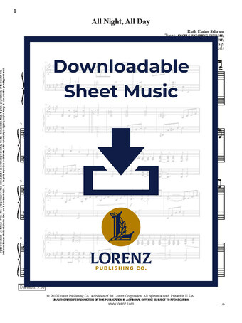 All Night, All Day - Piano Sheet Music (Digital download)
