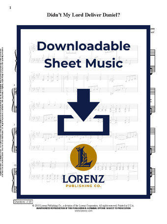 Didn't My Lord Deliver Daniel - Piano Sheet Music (Digital download)