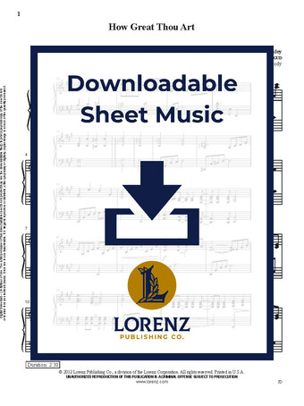 How Great Thou Art - Piano Sheet Music (Digital download)