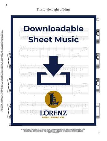 This Little Light of Mine - Piano Sheet Music (Digital download)