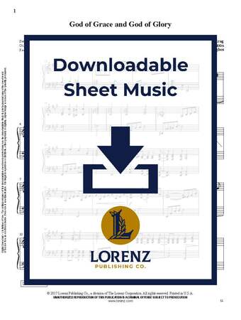 God of Grace and God of Glory - Organ Sheet Music (Digital download)
