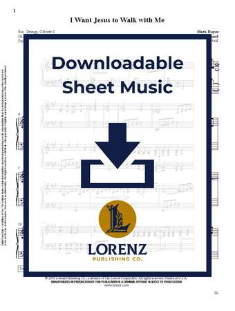 I Want Jesus to Walk with Me - Organ Sheet Music (Digital download)