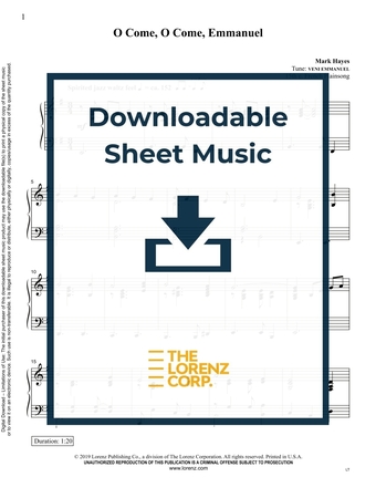 O Come, O Come, Emmanuel - Piano Sheet Music (Digital download)