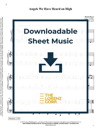 Angels We Have Heard on High - Piano Sheet Music (Digital download)