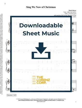 Sing We Now of Christmas - Piano Sheet Music (Digital download)