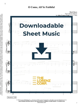 O Come, All Ye Faithful - Piano Sheet Music (Digital download)