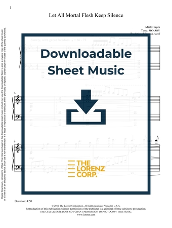 Let All Mortal Flesh Keep Silence - Piano Sheet Music (Digital download)