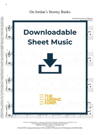 On Jordan's Stormy Banks - Piano Sheet Music (Digital download)
