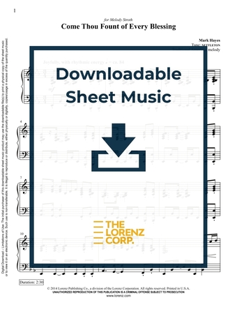 Come Thou Fount of Every Blessing - Piano Sheet Music (Digital download)
