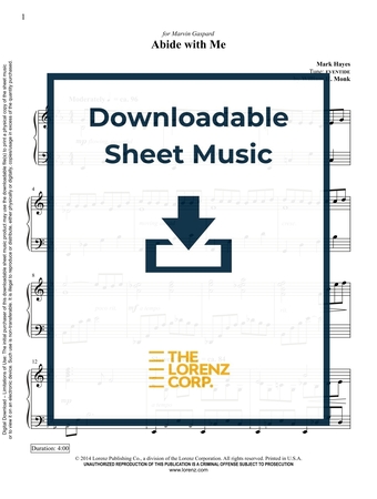 Abide with me - Piano Sheet Music (Digital download)
