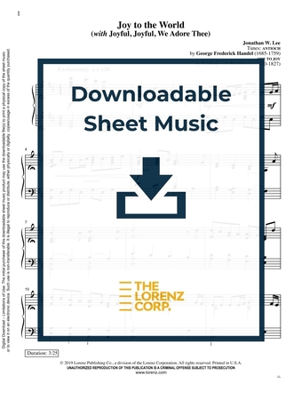 Joy to the World - Piano Sheet Music (Digital download)