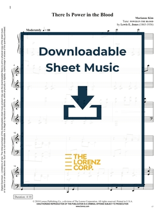 There Is Power in the Blood - Piano Sheet Music (Digital download)