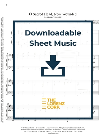 O Sacred Head, Now Wounded - Piano Sheet Music (Digital download)