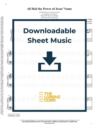 All Hail the Power of Jesus' Name - Piano Sheet Music (Digital download)