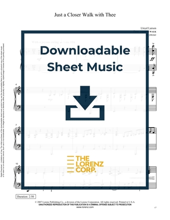 Just a Closer Walk with Thee - Piano Sheet Music (Digital download)