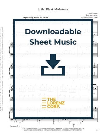In the Bleak Midwinter - Piano Sheet Music (Digital download)
