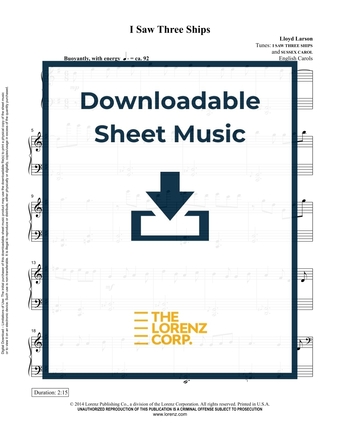 I Saw Three Ships - Piano Sheet Music (Digital download)