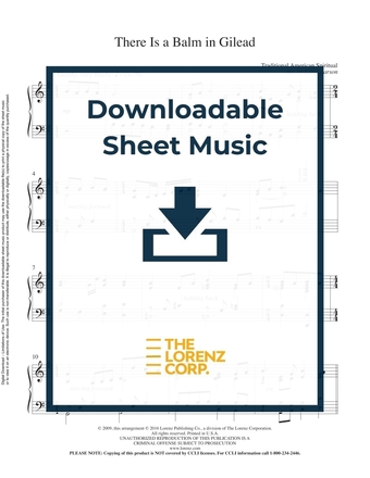 There Is a Balm in Gilead - Piano Sheet Music (Digital download)