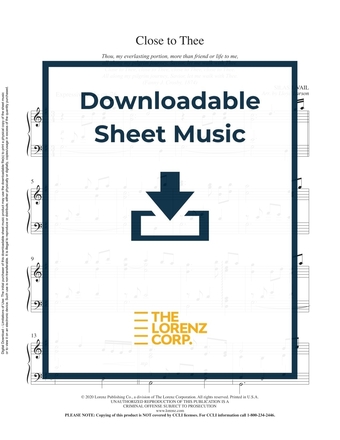 Close to Thee - Piano Sheet Music (Digital download)