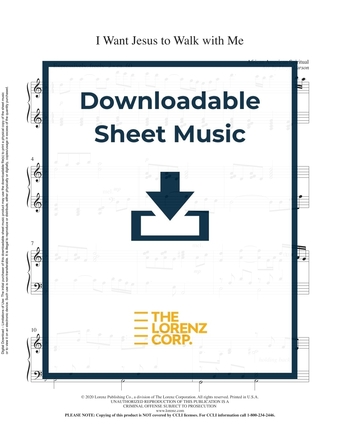 I Want Jesus to Walk with Me - Piano Sheet Music (Digital download)