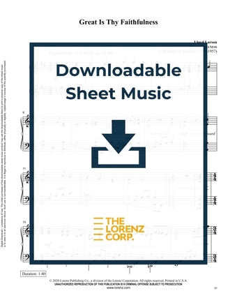 Great Is Thy Faithfulness - Piano Sheet Music (Digital download)