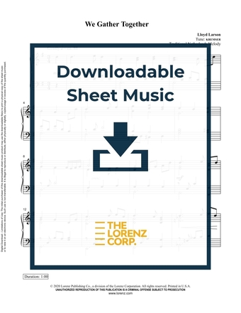 We Gather Together - Piano Sheet Music (Digital download)