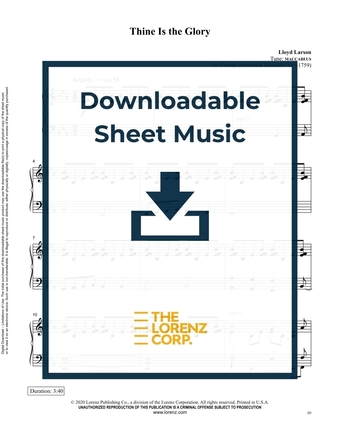 Thine is the Glory - Piano Sheet Music (Digital download)